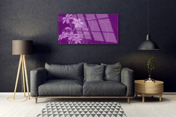 Skleneny obraz Abstrakcja kvety art 100x50 cm 2 Prívesky