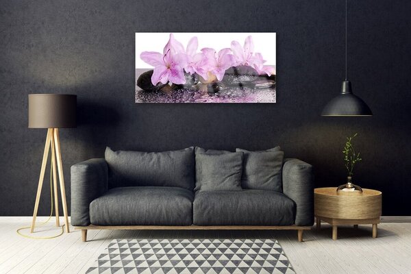 Skleneny obraz Kvety kamene zen kúpele 100x50 cm 2 Prívesky