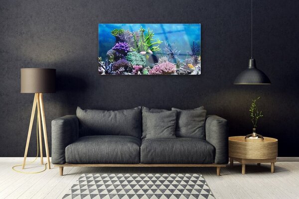 Skleneny obraz Akvárium rybičky pod vodou 100x50 cm 2 Prívesky