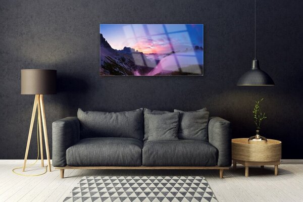 Skleneny obraz Hmla hory východ slnka 100x50 cm 2 Prívesky