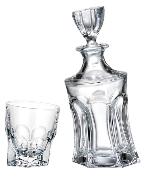 Bohemia Crystal Whisky set Acapulco 99999/9/99S41/084 (set 1 karafa+ 6 pohárov)