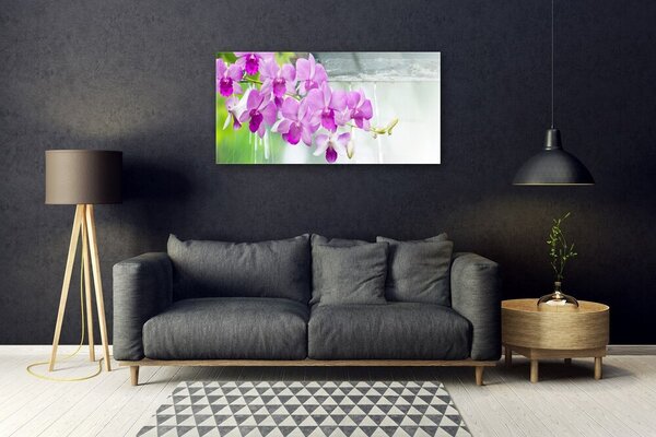 Skleneny obraz Orchidey kvapky príroda 100x50 cm 2 Prívesky