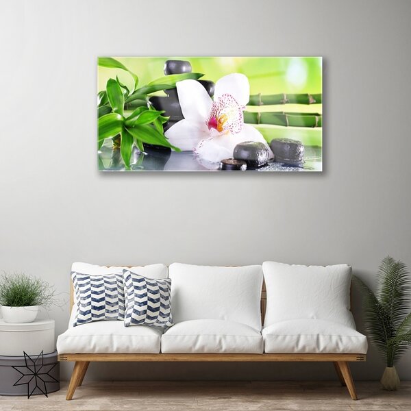 Skleneny obraz Orchidea kamene zen bambus 100x50 cm 2 Prívesky