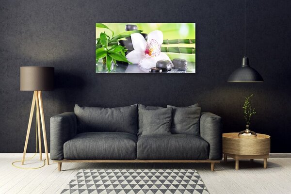 Skleneny obraz Orchidea kamene zen bambus 100x50 cm 2 Prívesky