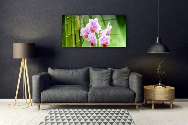 Skleneny obraz Bambus orchidea kvety zen 100x50 cm 2 Prívesky
