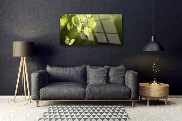 Skleneny obraz Listy slnko lúče 100x50 cm 2 Prívesky