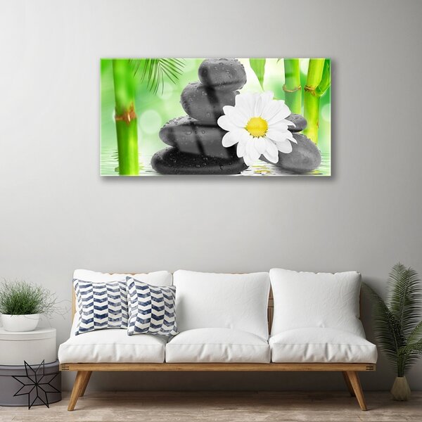 Skleneny obraz Bambus kamene zen kvet 100x50 cm 2 Prívesky