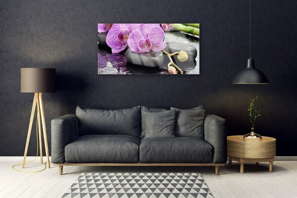 Skleneny obraz Kamene zen orchidea kúpele 100x50 cm 2 Prívesky