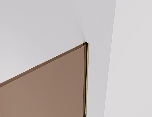 CERANO - Sprchová zástena Walk-in Crystal Ľ/P - 8 mm - bezvzperový systém - zlatá, bronzové sklo - 50x200 cm