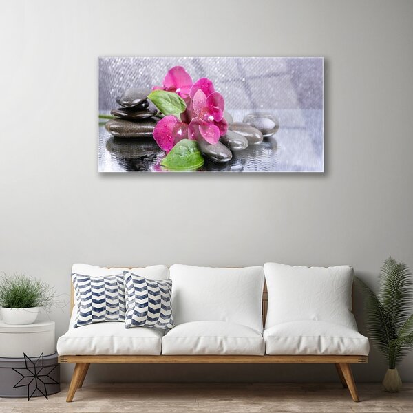 Skleneny obraz Kvet kamene umenie 100x50 cm 2 Prívesky