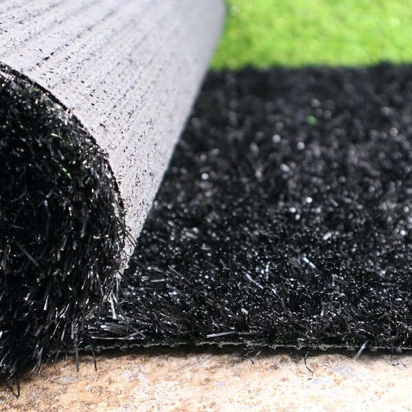 Europe Grass , Umelá tráva PartyGrass Black, vyrezať kruh, šíře 4m, čierna