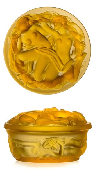 Bohémia Crystal Dóza s viečkom Ženy - Topaz