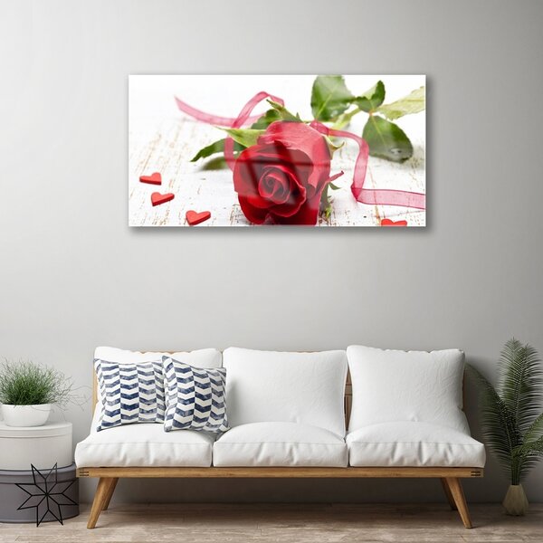 Skleneny obraz Ruže kvet rastlina 100x50 cm 2 Prívesky