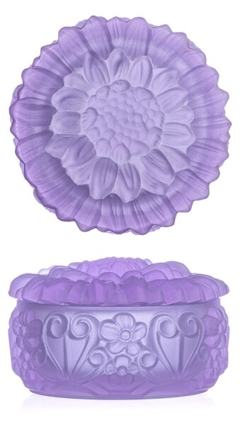 Bohemia Crystal Dóza s viečkom Slnečnica - Alexandrit