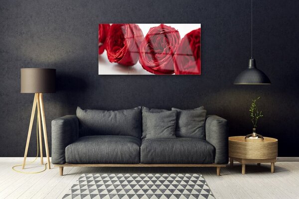 Skleneny obraz Ruže kvety rastlina 100x50 cm 2 Prívesky