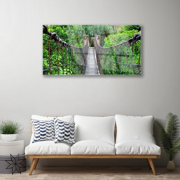 Skleneny obraz Most stromy architektúra 100x50 cm 2 Prívesky