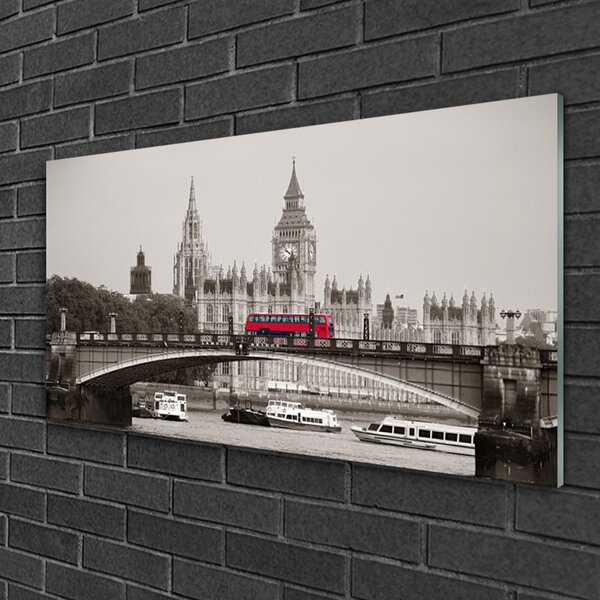 Skleneny obraz Most londýn big ben 100x50 cm 2 Prívesky