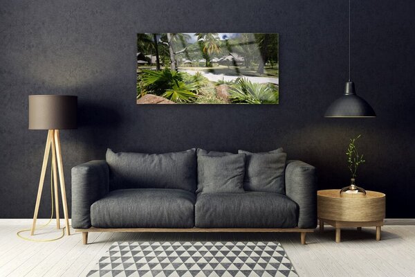 Skleneny obraz Listy palmy stromy príroda 100x50 cm 2 Prívesky