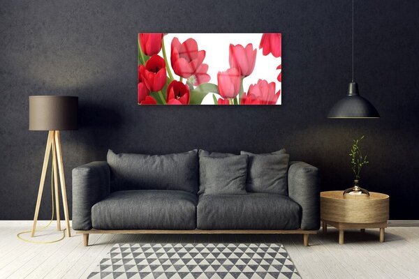 Skleneny obraz Tulipány kvety rastlina 100x50 cm 2 Prívesky