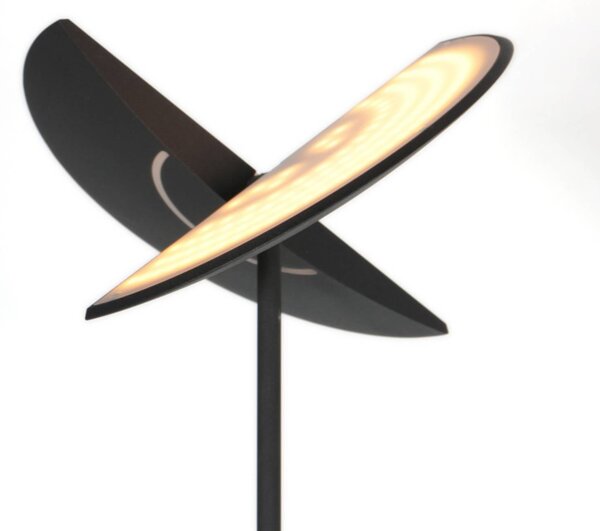 Steinhauer LED stojacia lampa Zenith 2 čierna, na citanie, diaľkové ovládanie, Čierna, Obývacia izba / jedáleň, kov, Moderný, Zemné bodové svetlo