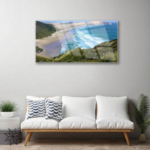Skleneny obraz Pláž more príroda 100x50 cm 2 Prívesky