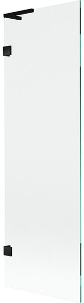 Mexen, Mexen Lunar L 1-krídlová vaňová zástena 60 x 150 cm, transparentná, čierna - 897L-060-000-70-00