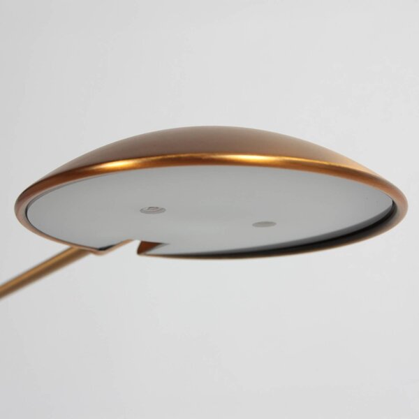 Steinhauer LED stojacia lampa Daphne 2-pl., 1-pl., bronzová, diaľkové ovládanie, Hnedá / staromosadz, Obývacia izba / jedáleň, kov, Moderný, Svetlo na čítanie