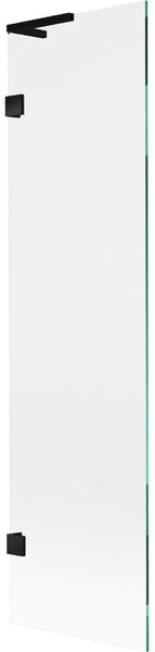 Mexen, Mexen Lunar L 1-krídlová vaňová zástena 50 x 150 cm, transparentná, čierna - 897L-050-000-70-00