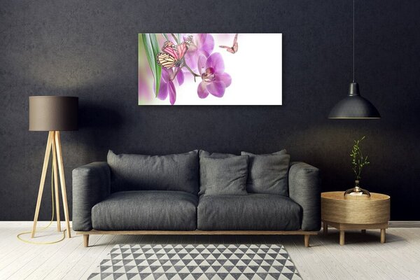 Skleneny obraz Motýle kvety príroda 100x50 cm 2 Prívesky