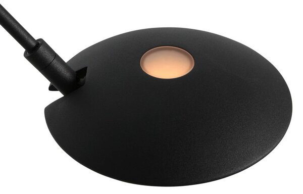 Steinhauer LED stojacia lampa Daphne 2, 1-pl. žiarovka, čierna, diaľkové ovládanie, Čierna, Obývacia izba / jedáleň, kov, Moderný, Svetlo na čítanie