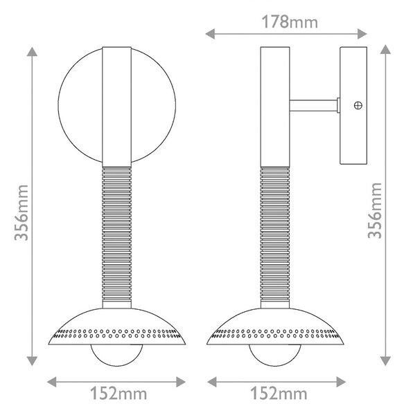 Elstead LED nástenné svetlo Arden, matná čierna, výška 36 cm, kov, stmievateľné, Čierna, Obývacia izba / jedáleň, Hliník, Moderný, Nástenné svietidlo
