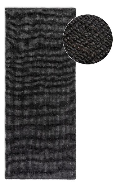 Čierny jutový behúň 80x200 cm Bouclé – Hanse Home