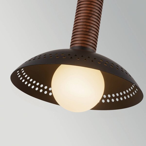 Elstead LED závesné svietidlo Arden, matná čierna, Ø 15 cm, kovová, stmievateľné, Čierna, Obývacia izba / jedáleň, Hliník, Moderný, Závesné svietidlo