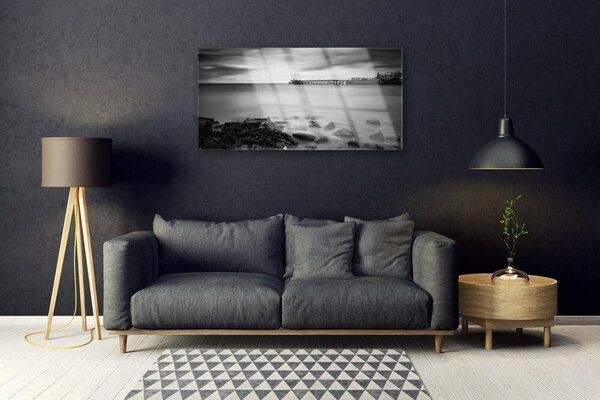 Skleneny obraz More kamene krajina 100x50 cm 2 Prívesky