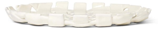 Ferm Living Keramický tanier Plait Platter, off-white