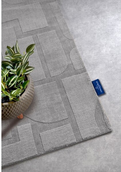 Sivý ručne tkaný vlnený behúň 80x250 cm Alexis – Villeroy&Boch
