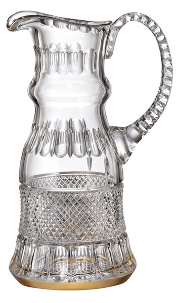 Bohemia Crystal ručne brúsený džbán Felicie Line Gold 1,2l