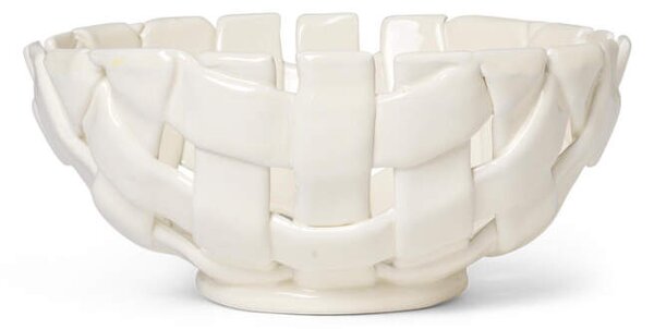 Ferm Living Keramická misa Plait Bowl Ø24, off-white