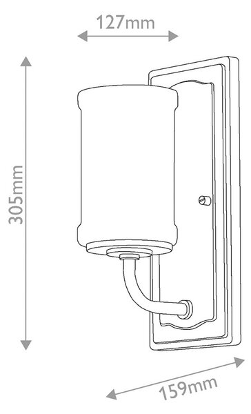 KICHLER Nástenné svetlo Vetivene, chróm, výška 31 cm, kov, IP44, G9-LED, Chrómová / strieborná, Kúpeľňa, kov, Nástenné svietidlo