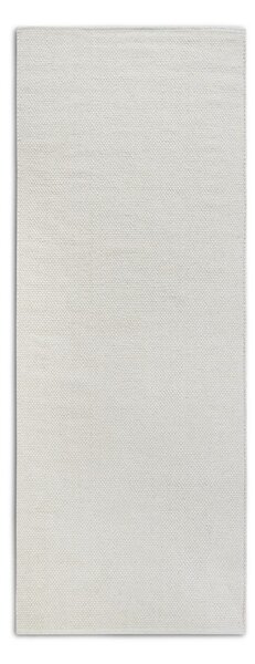 Krémovobiely ručne tkaný behúň s prímesou vlny 80x200 cm Pradesh Natural White – Elle Decoration