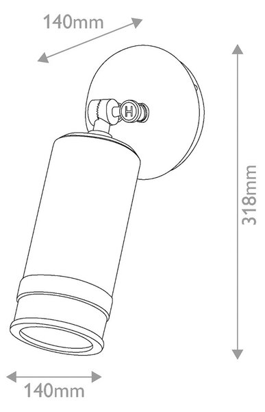 HINKLEY Vonkajšie nástenné svietidlo Pratt, staromedená, Ø 14 cm, IP44, GU10-LED, Hnedá / staromosadz, Hliník, Nástenné svietidlo