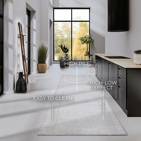 Krémovobiely behúň 80x240 cm Bartoux Cream White – Elle Decoration