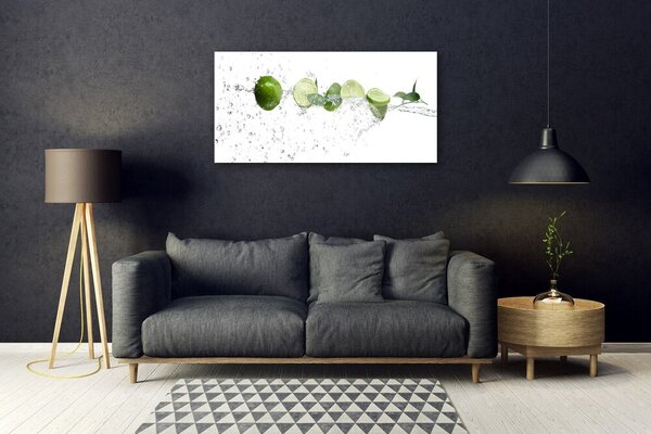 Skleneny obraz Limetka voda kuchyňa 100x50 cm 2 Prívesky