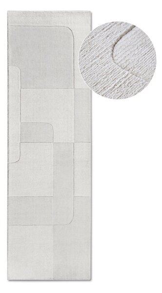Krémovobiely ručne tkaný vlnený behúň 80x250 cm Charlotte – Villeroy&Boch