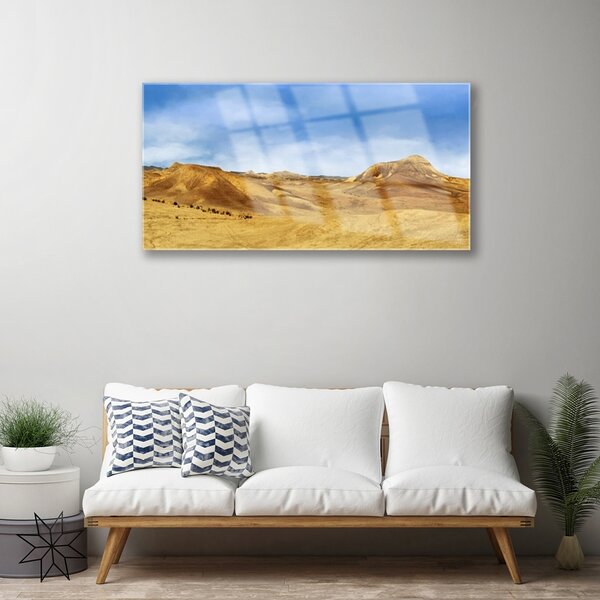 Skleneny obraz Púšť vrcholky krajina 100x50 cm 2 Prívesky