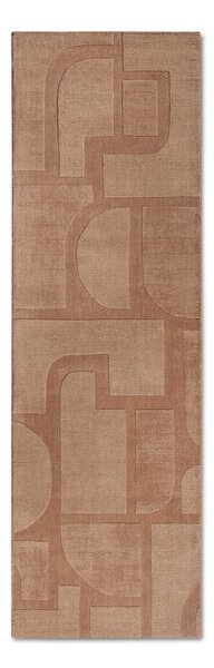 Hnedý ručne tkaný vlnený behúň 80x250 cm Alexis – Villeroy&Boch