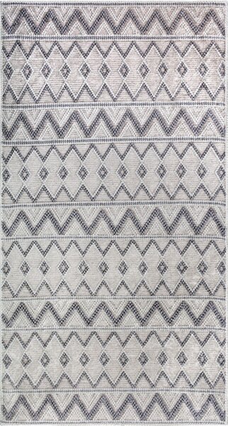 Sivý prateľný behúň 80x200 cm Zig Zag – Vitaus