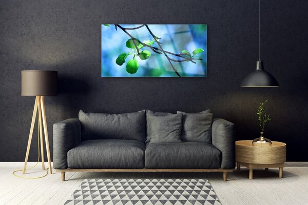 Skleneny obraz Vetva listy rastlina príroda 100x50 cm 4 Prívesky