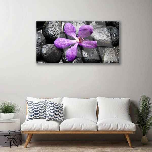 Skleneny obraz Kvet kamene umenie 100x50 cm 2 Prívesky