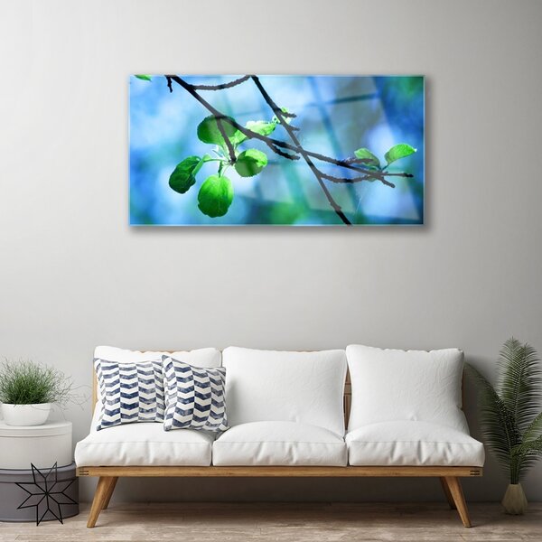 Skleneny obraz Vetva listy rastlina príroda 100x50 cm 4 Prívesky